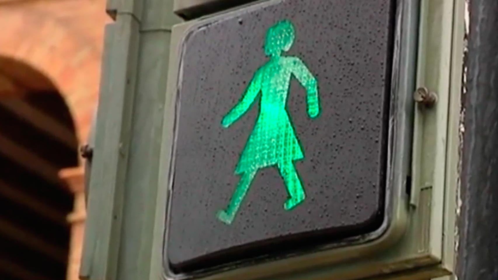 El semáforo instalado en Valencia.