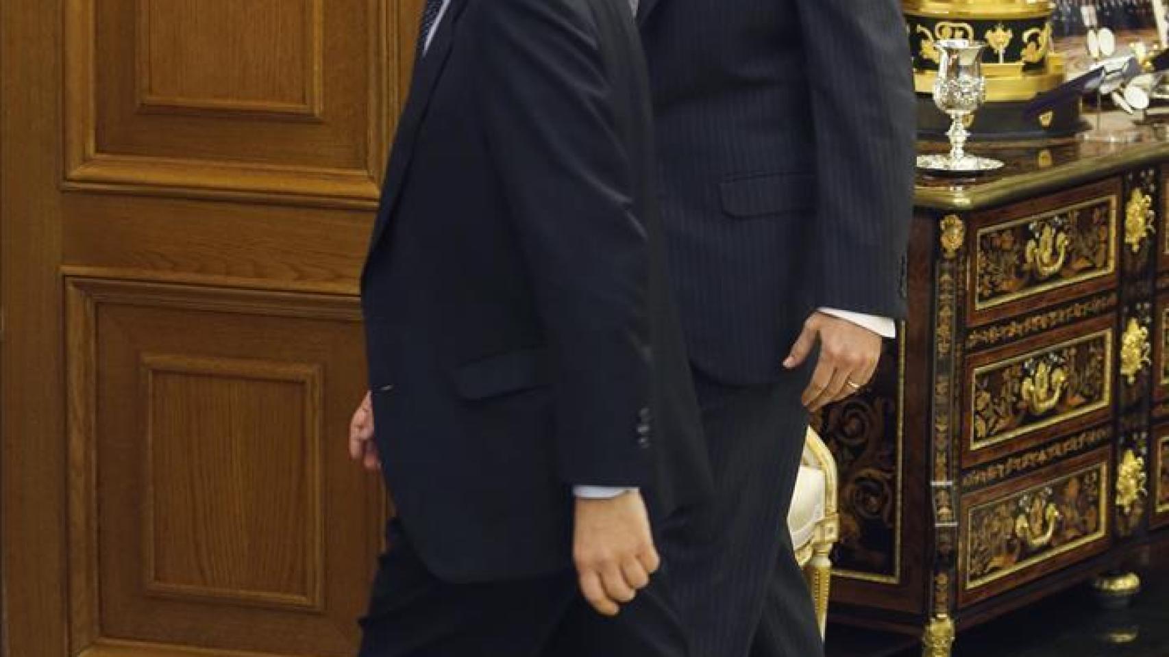 El Rey, en su encuentro con Patxi López.