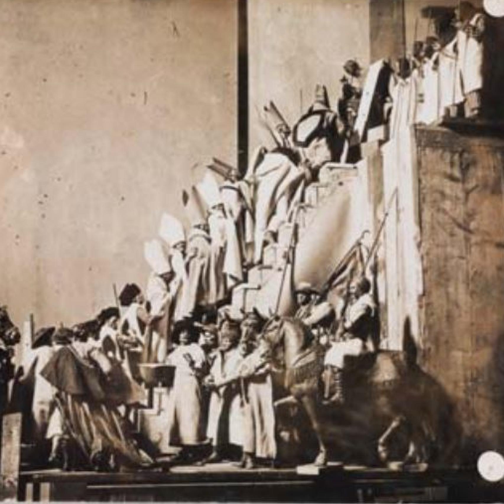 Otra de las composiciones monumentales con maniquíes, en el taller de Sert.