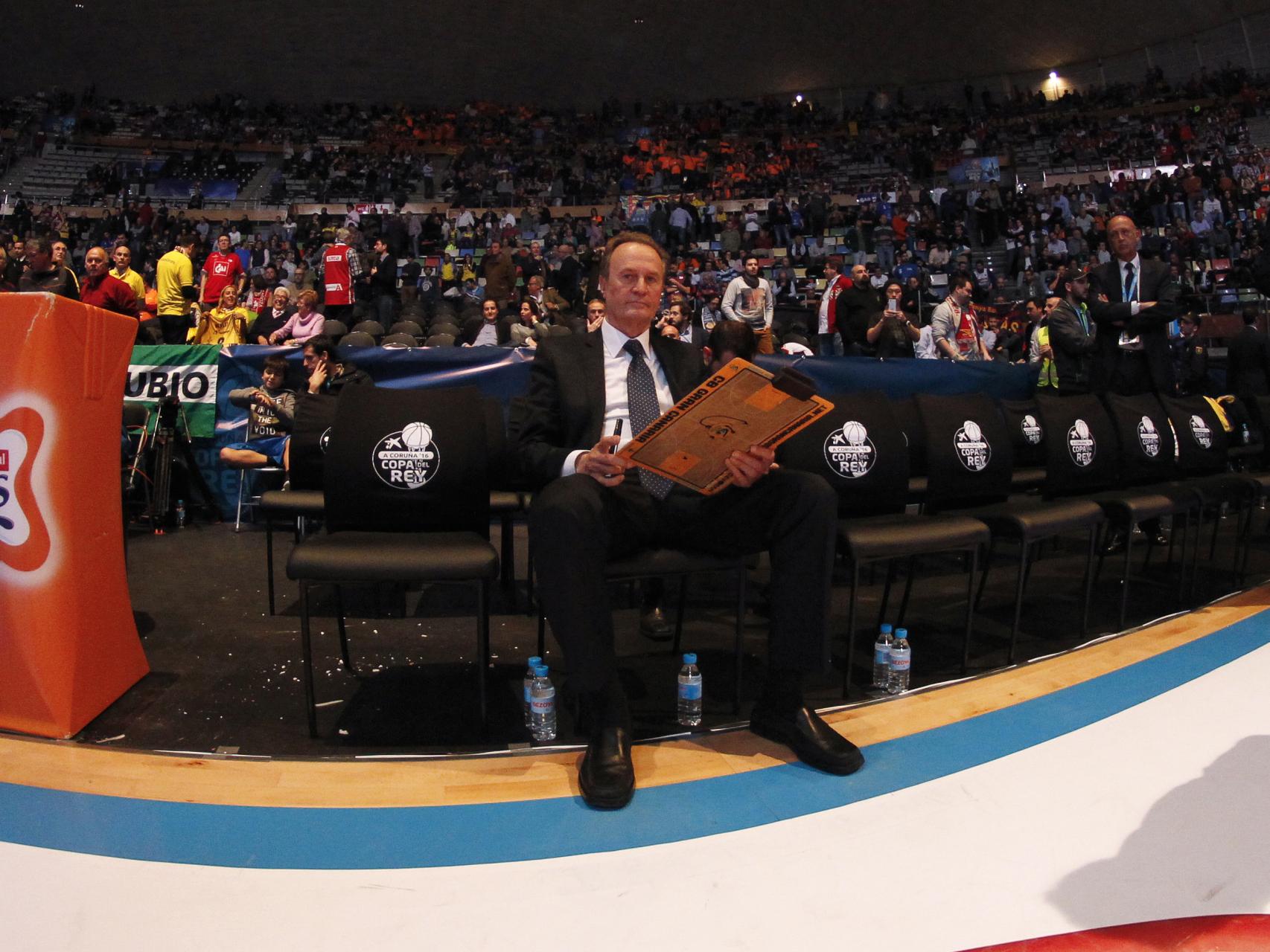 Aíto García Reneses antes de los cuartos de final de la última Copa.