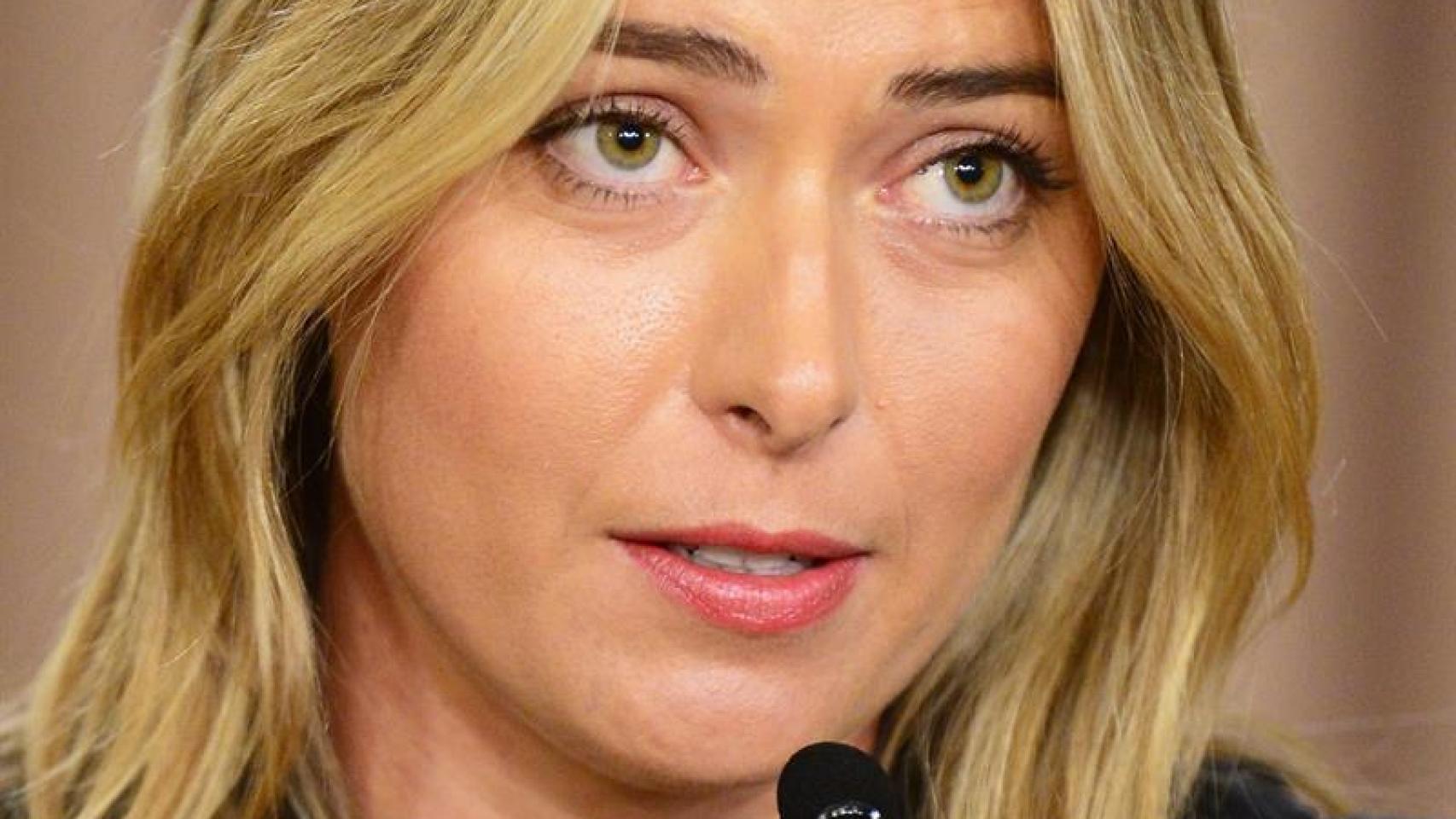 Maria Sharapova durante la rueda de prensa.