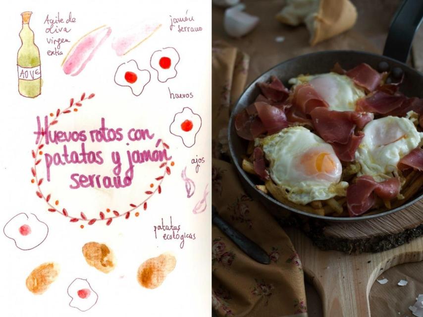 Otra de las recetas de Conchi: huevos rotos con patatas