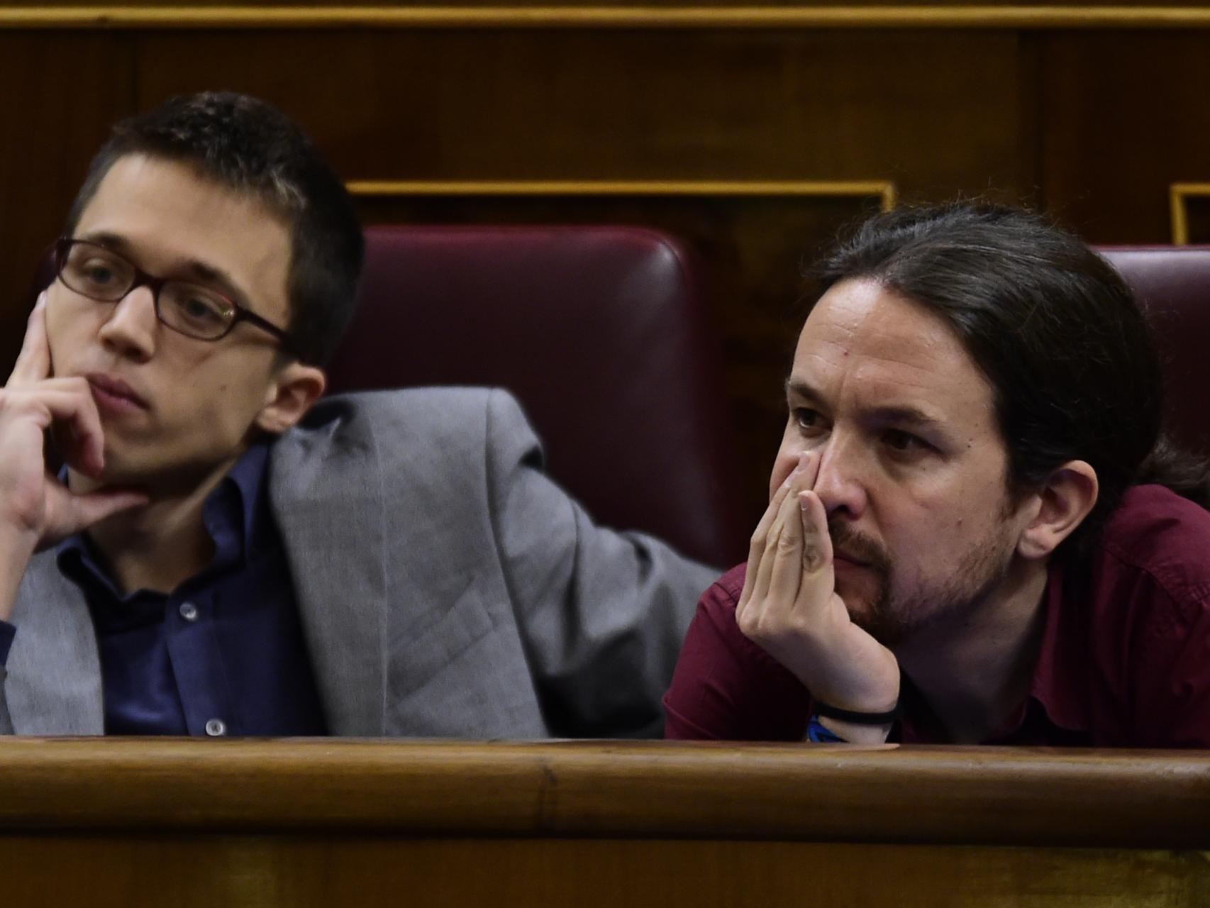 Errejón e Iglesias en el Congreso.