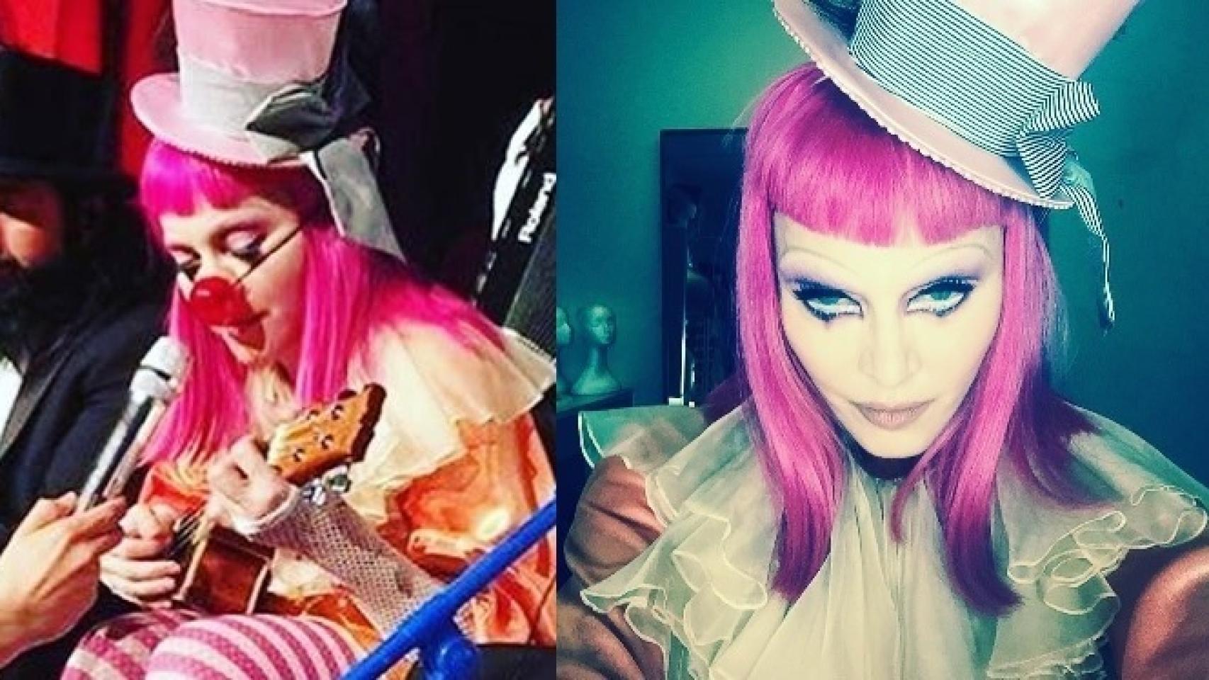 La cantante disfrazada de payaso para su concierto en Australia