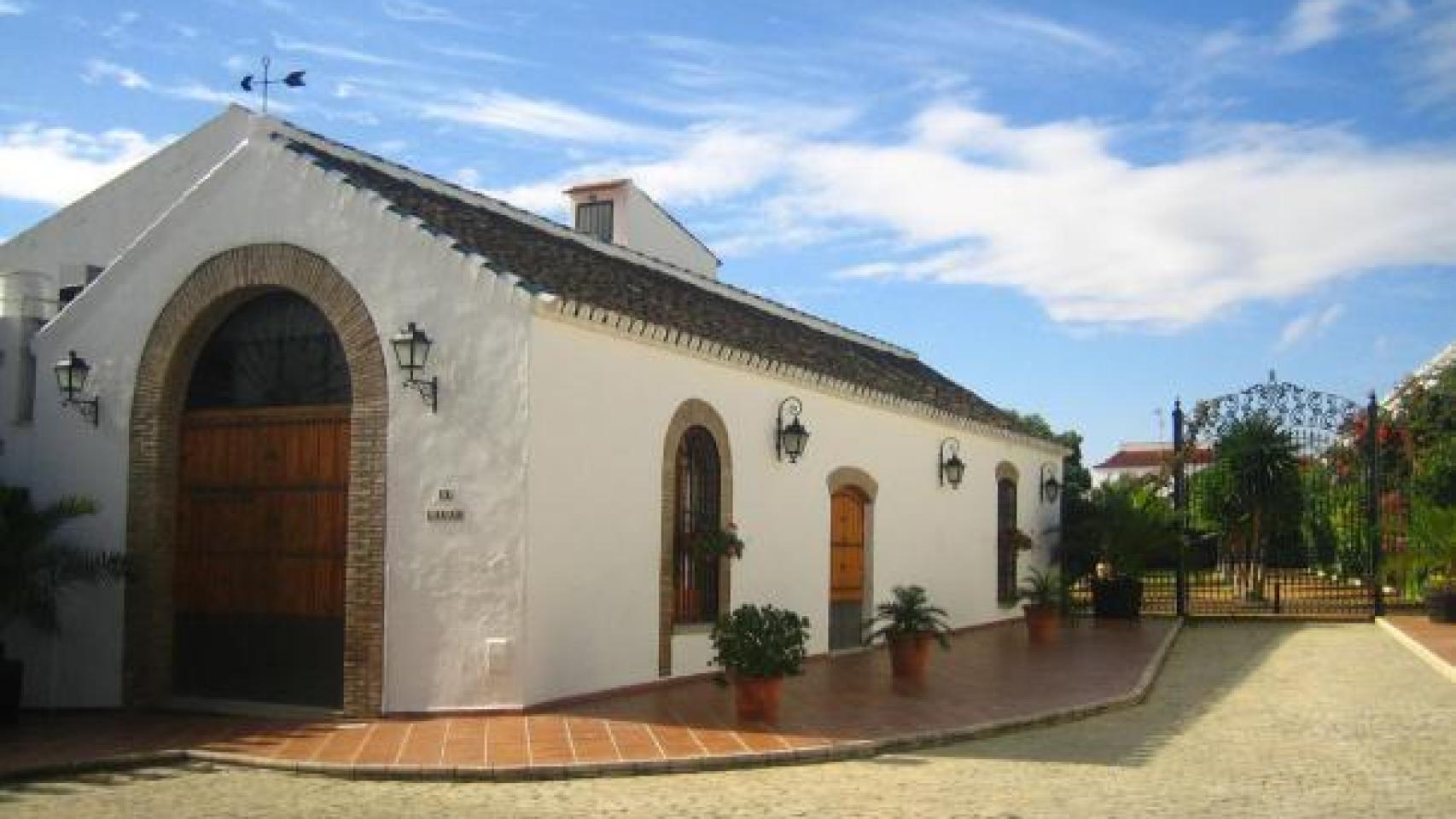 Fachada de la Hacienda de Santa María donde se celebra el banquete