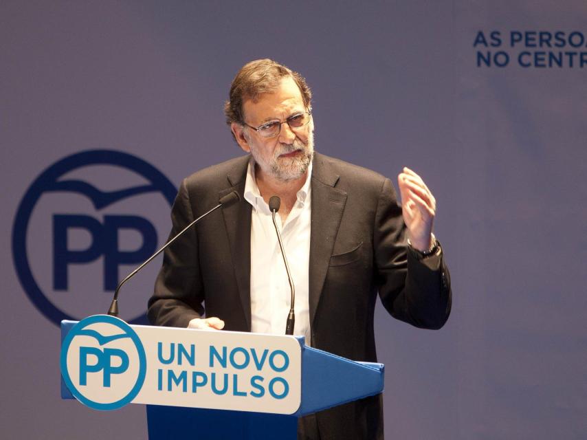 Mariano Rajoy, durante su intervención en Pontevedra