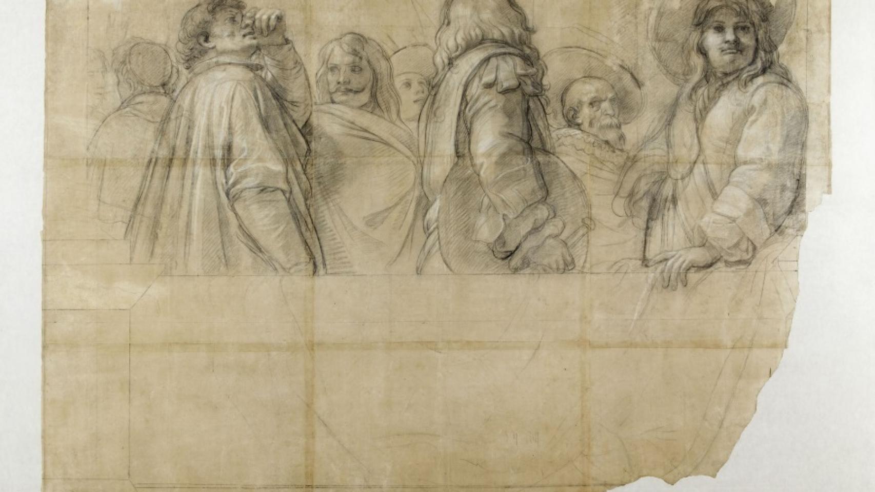 Uno de los cartones de la la escalera de los embajadores, de Le Brun.