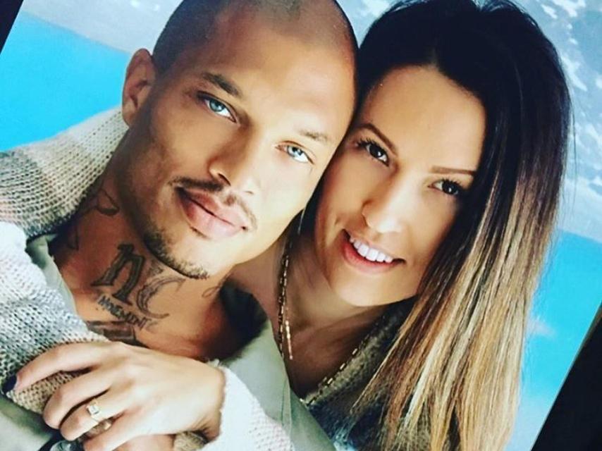 Jeremy Meeks, el día de San Valentín con su mujer