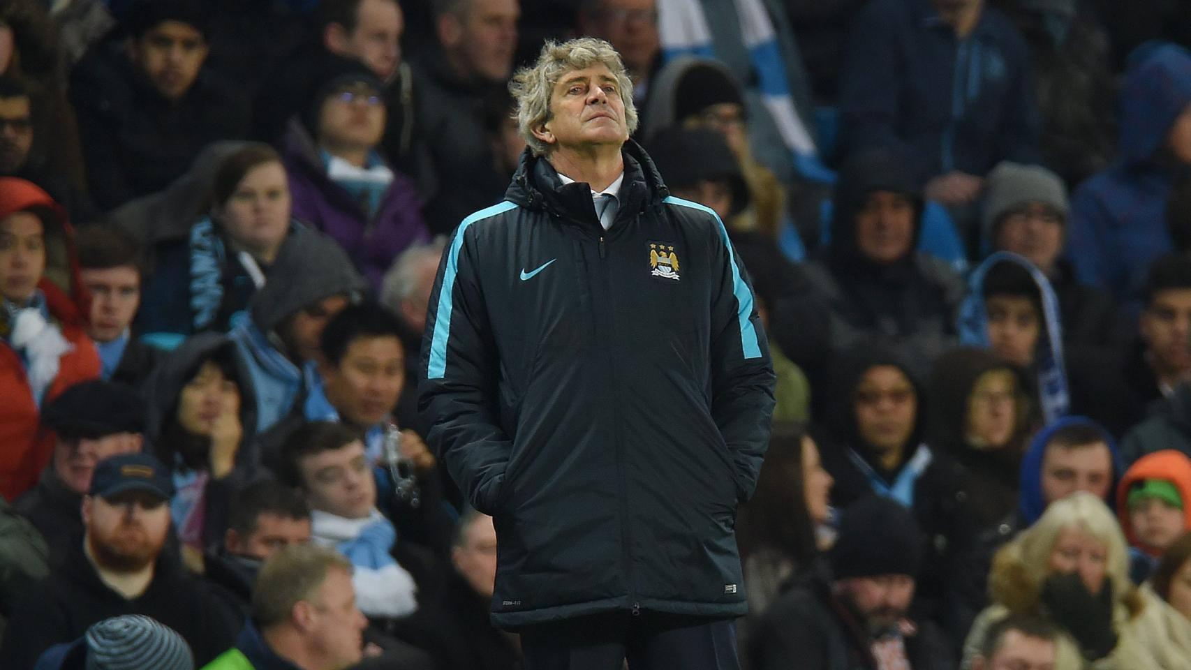 Pellegrini durante el encuentro en el Etihad Stadium.