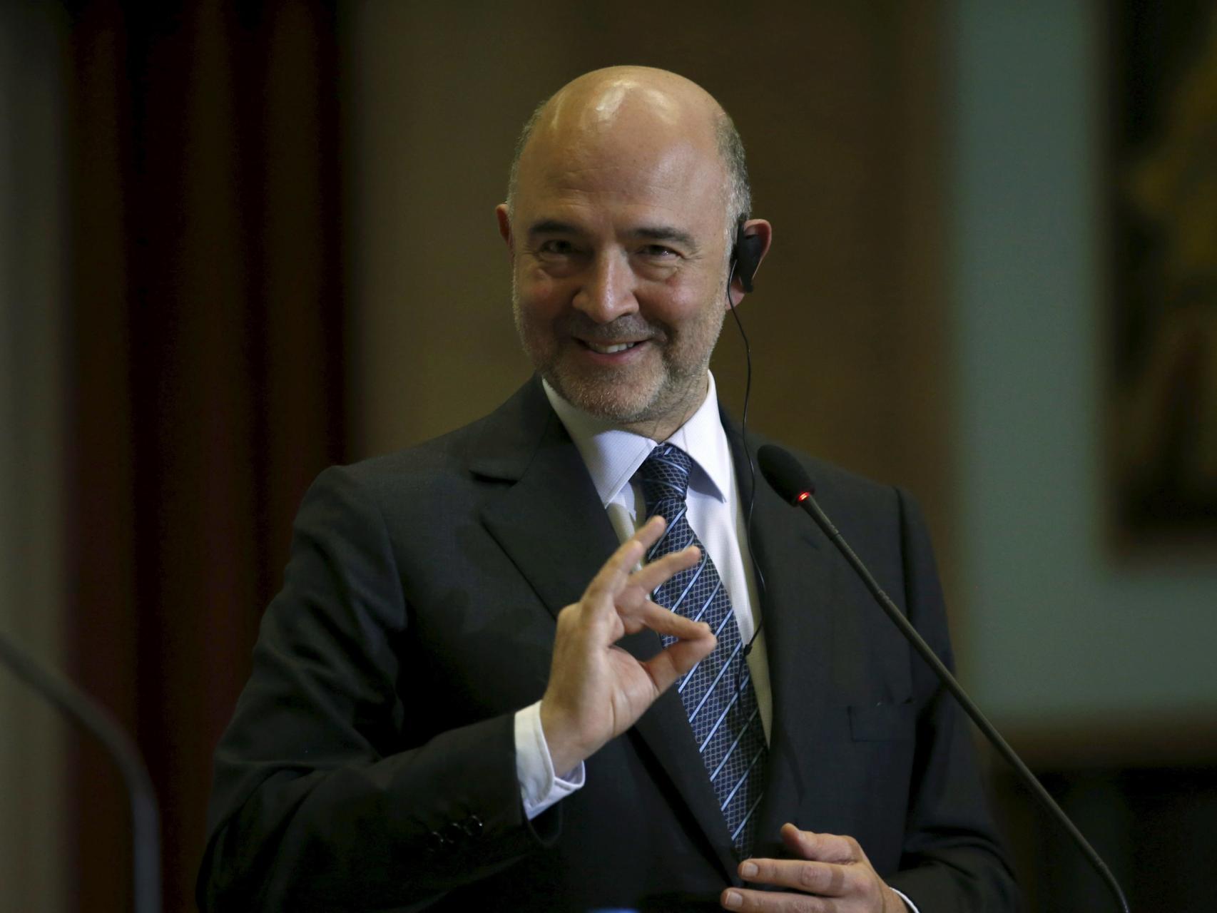 El comisario de Fiscalidad, Pierre Moscovici, en una reciente conferencia.