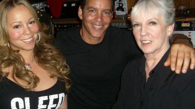 Mariah y Morgan Carey con su madre