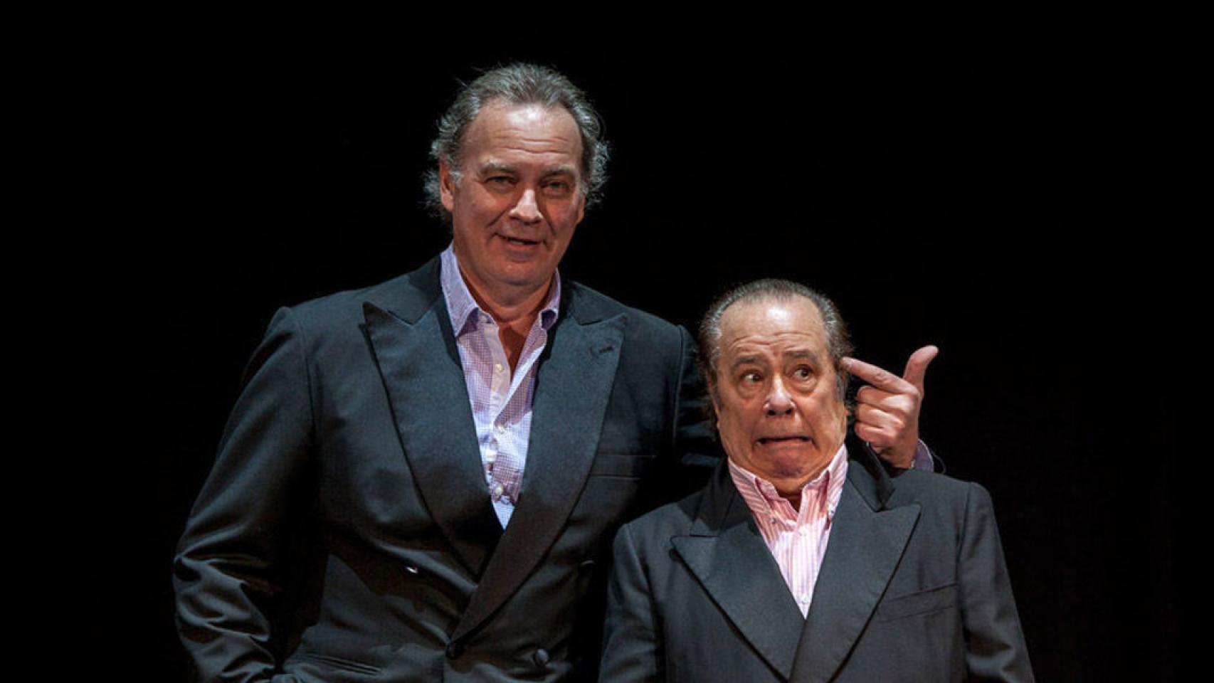 Bertín Osborne, junto al comediante Arévalo.