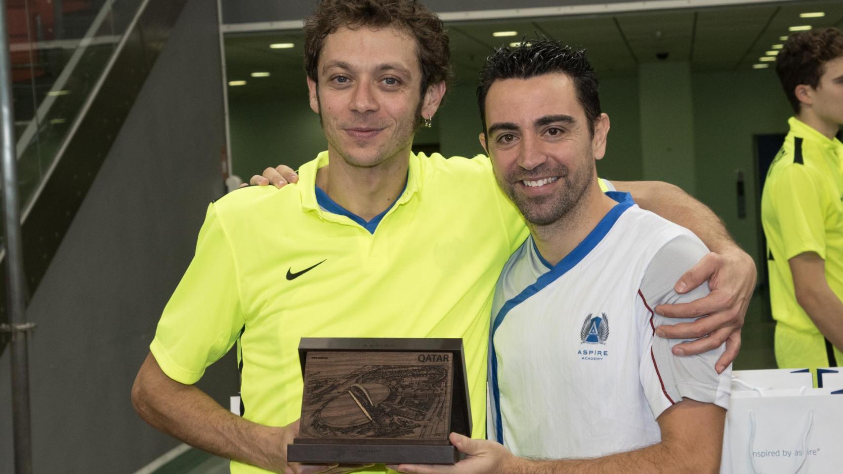 Valentino Rossi y Xavi Hernández