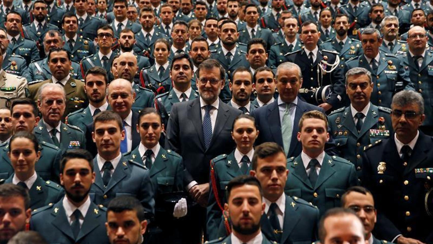 Rajoy, en la Academia de Oficiales de la Guardia Civil en Aranjuez.