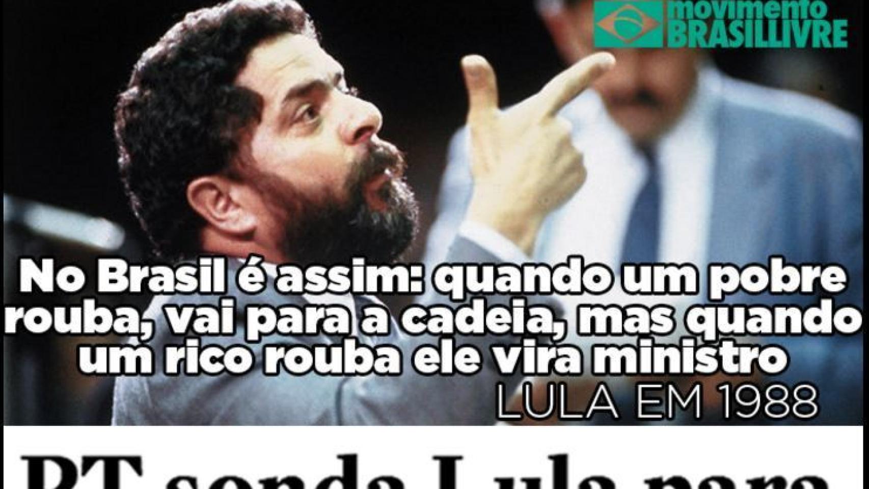 Uno de los memes que circula sobre la frase de Lula.