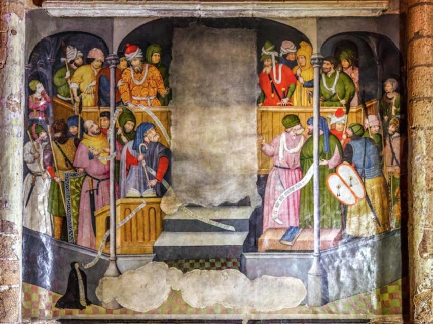 Judíos en un fresco de la Catedral de León. Nicolás Francés, s. XV. / Cortesía del Ayuntamiento de León.