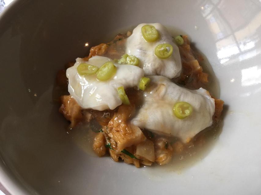 Kokotxas con callos.