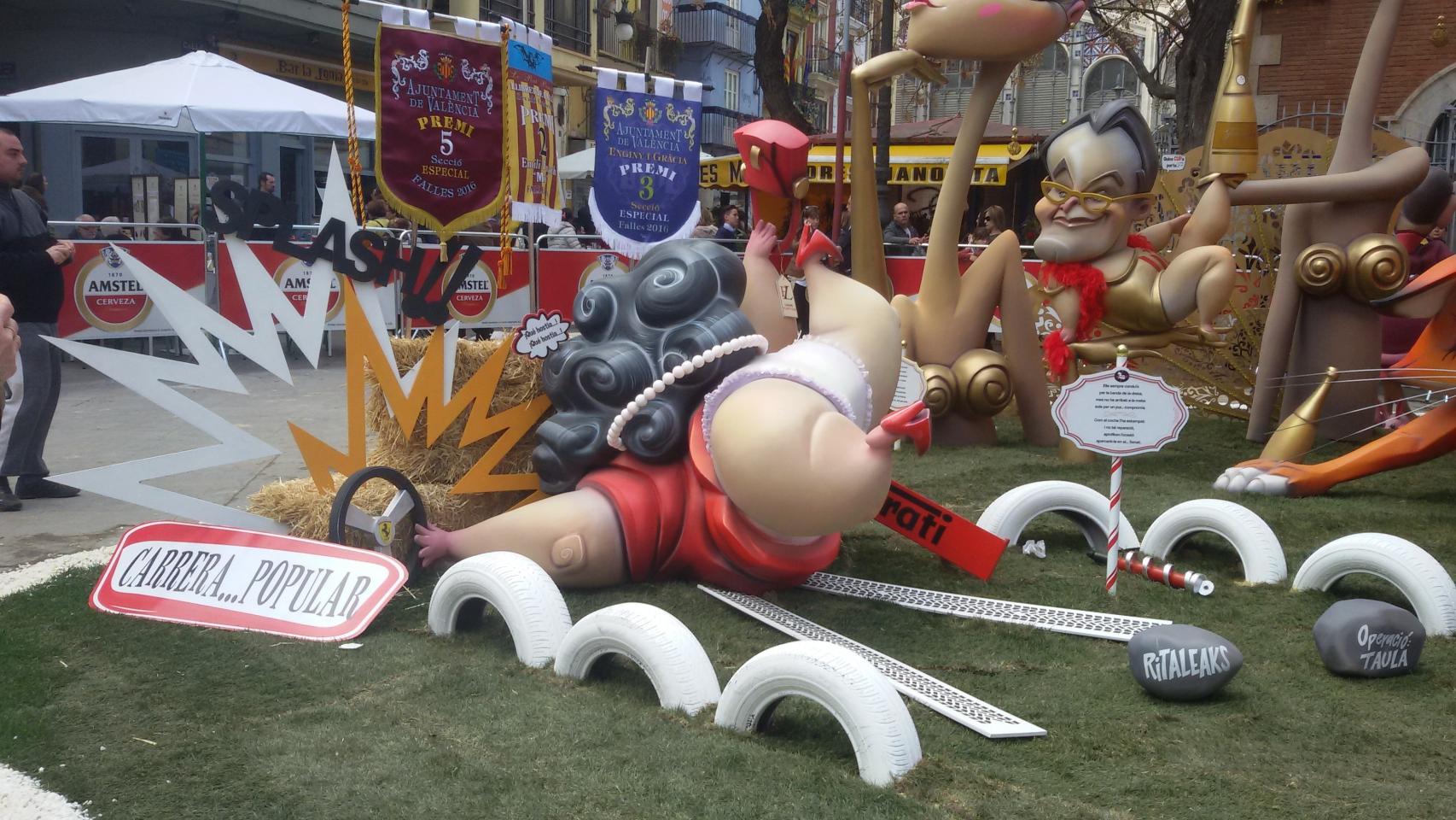 Barberá derrapa en este 'ninot'.