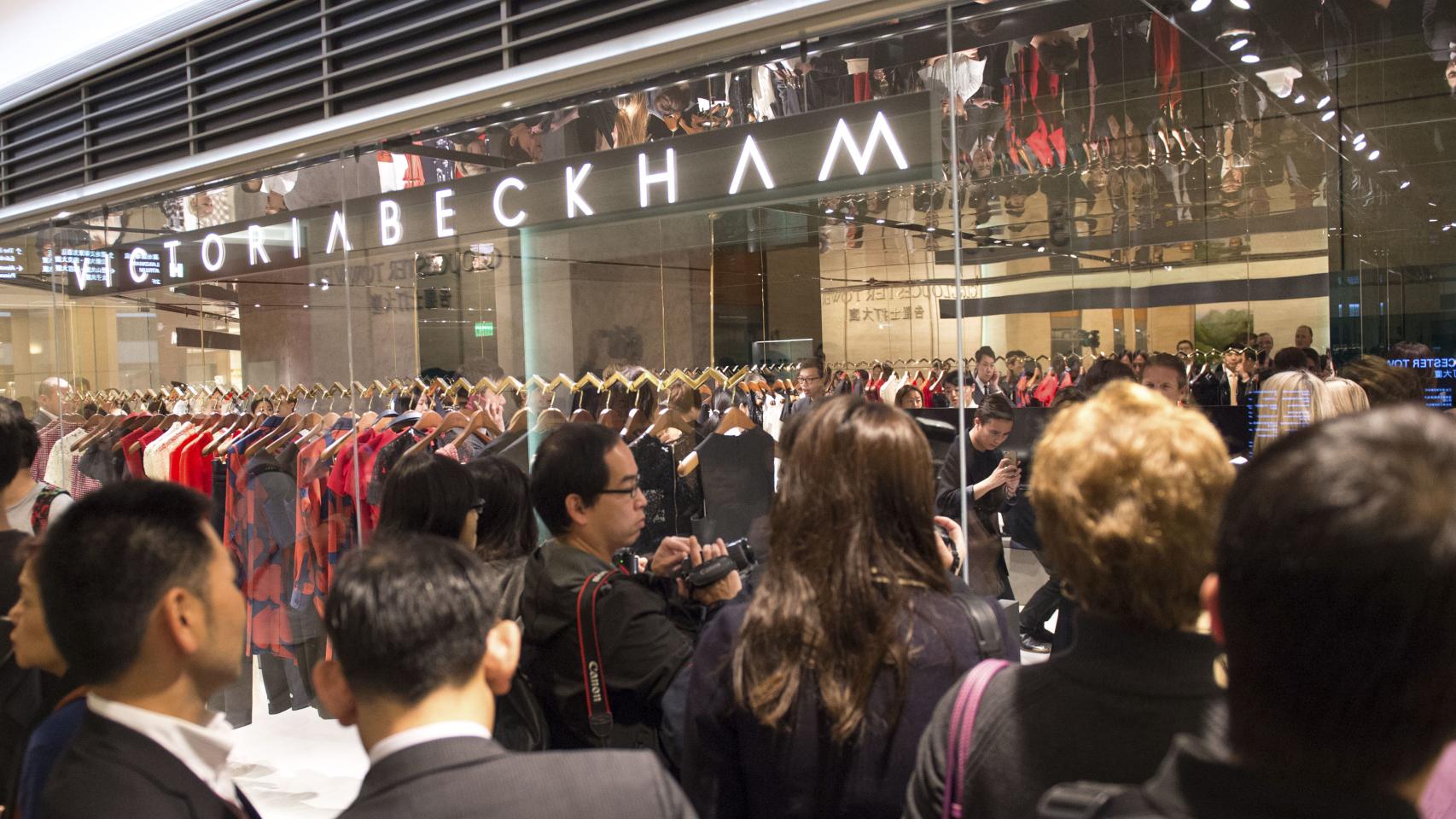 Fachada de la tienda de Victoria Beckham en Hong Kong