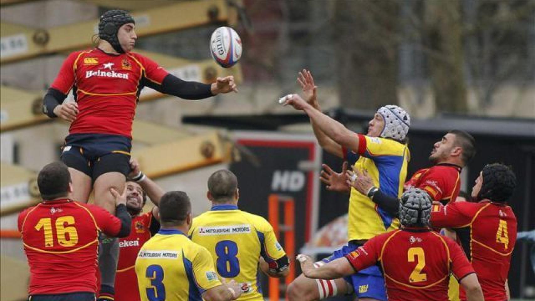 Jugada española en uno de los últimos España-Rumanía.