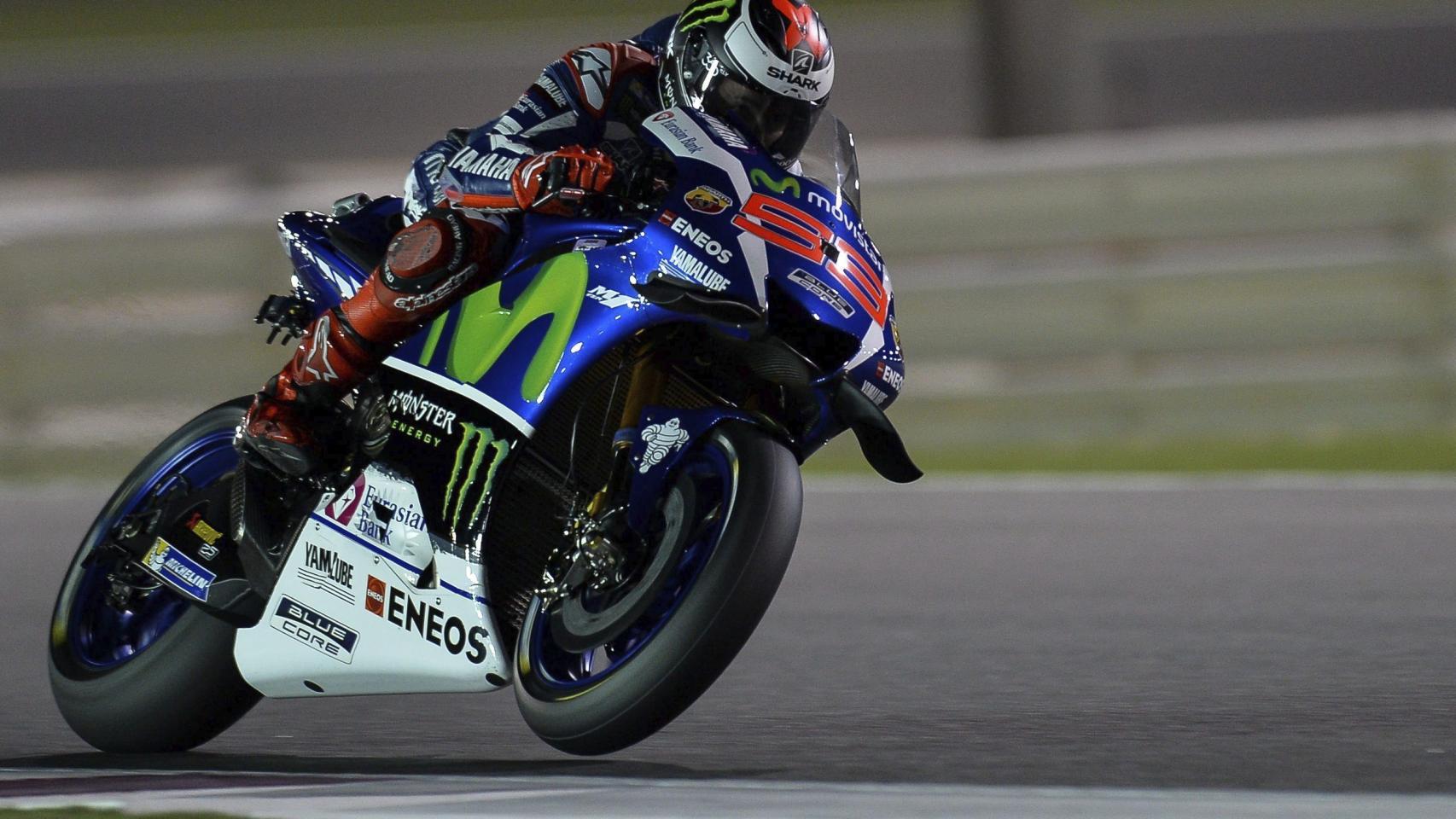 Jorge Lorenzo durante la clasificación del GP de Qatar