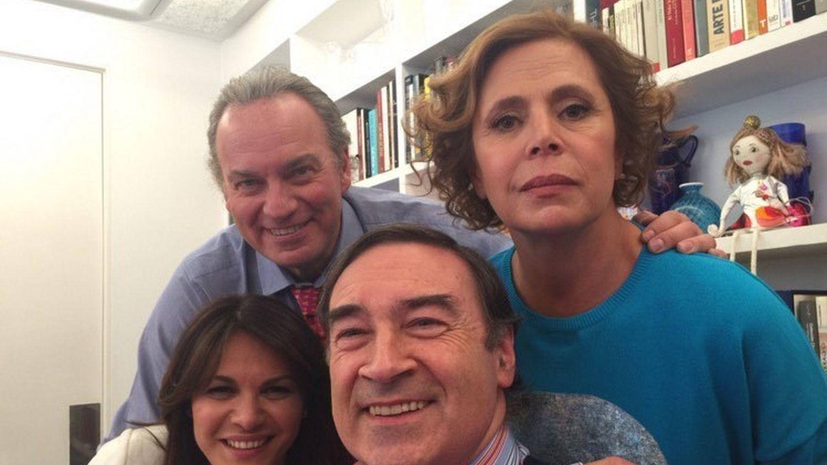 Imagen tomada durante la entrevista a Pedro J. Ramírez y Agatha Ruiz de la Prada