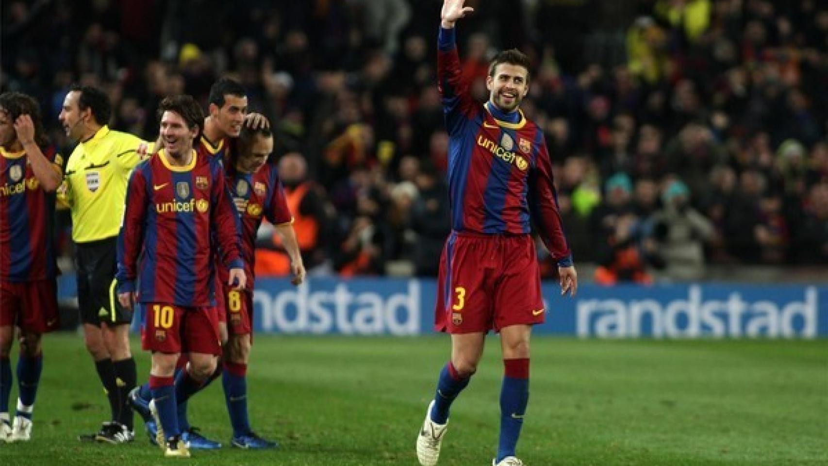 La 'manita' de Piqué en el clásico de 2010