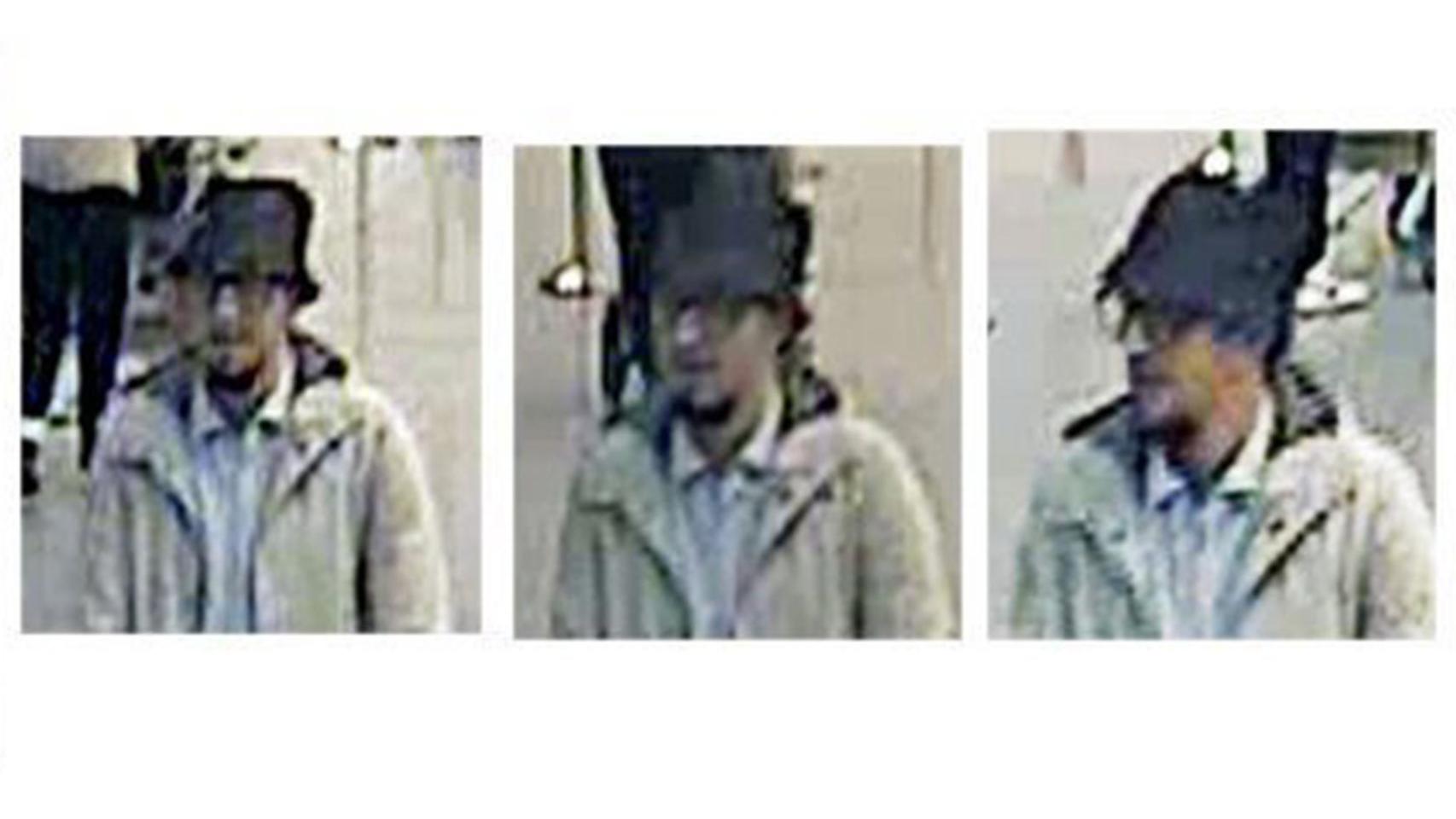 El hombre de blanco, tercer terrorista en el aeropuerto.