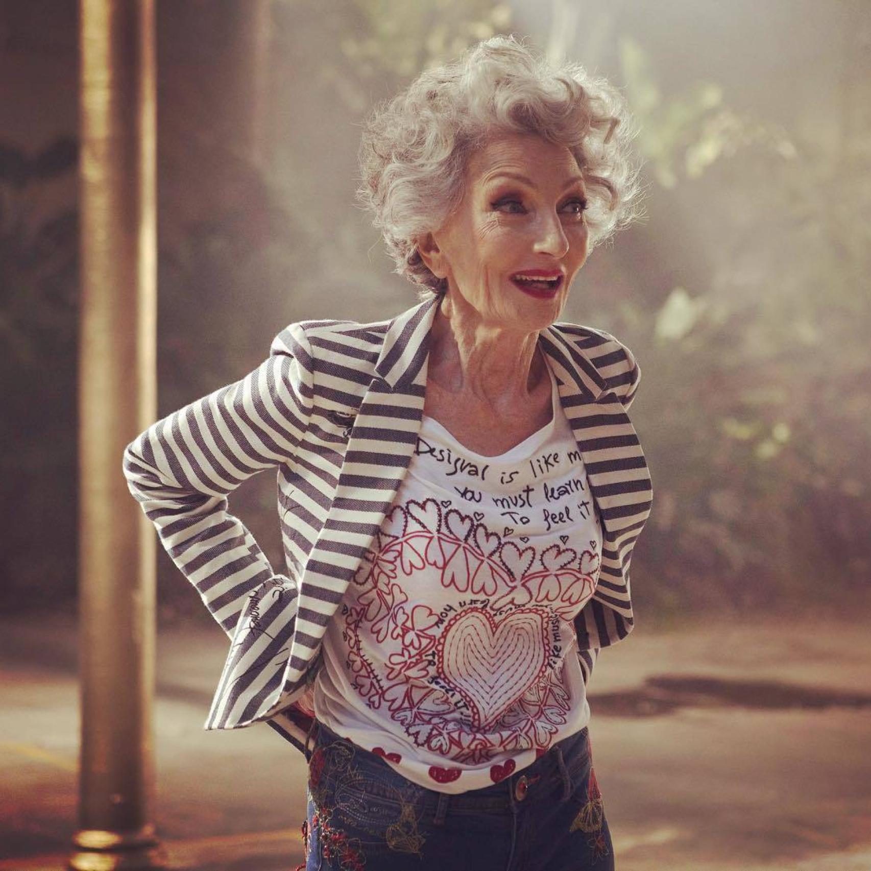 Alicia Borrás en la última campaña de Desigual