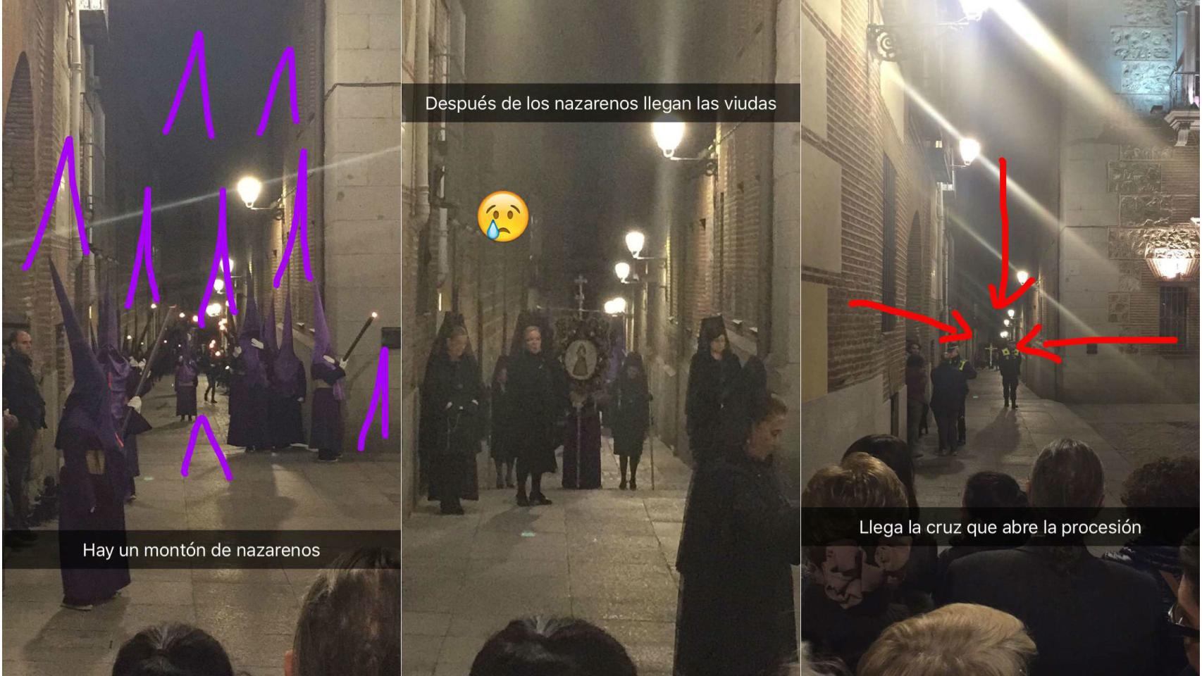 La cruz, los nazarenos y las viudas