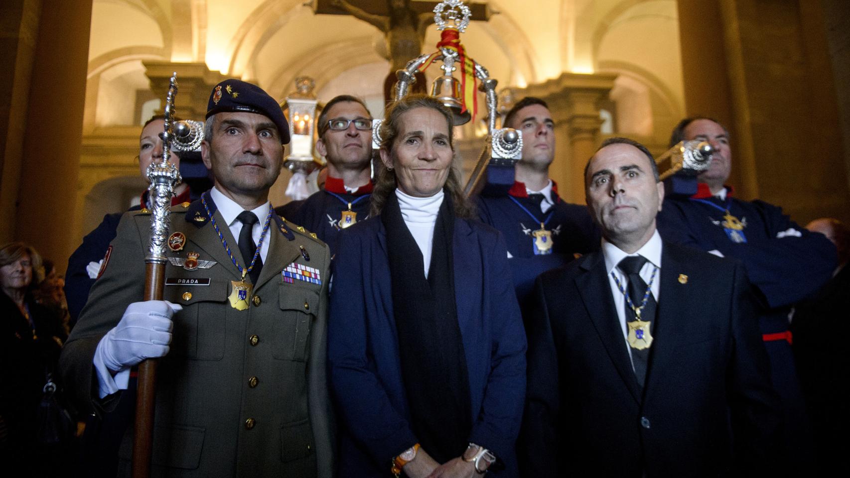 La infanta Elena este viernes en la procesión del Cristo de los Alabarderos