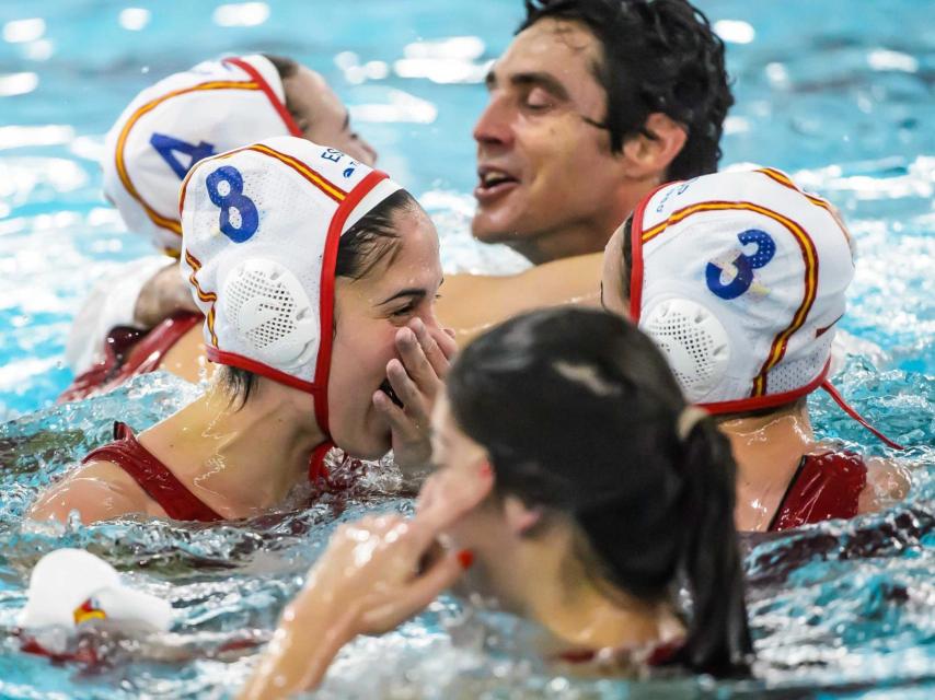 Las jugadoras españolas celebran el triunfo ante Holanda.