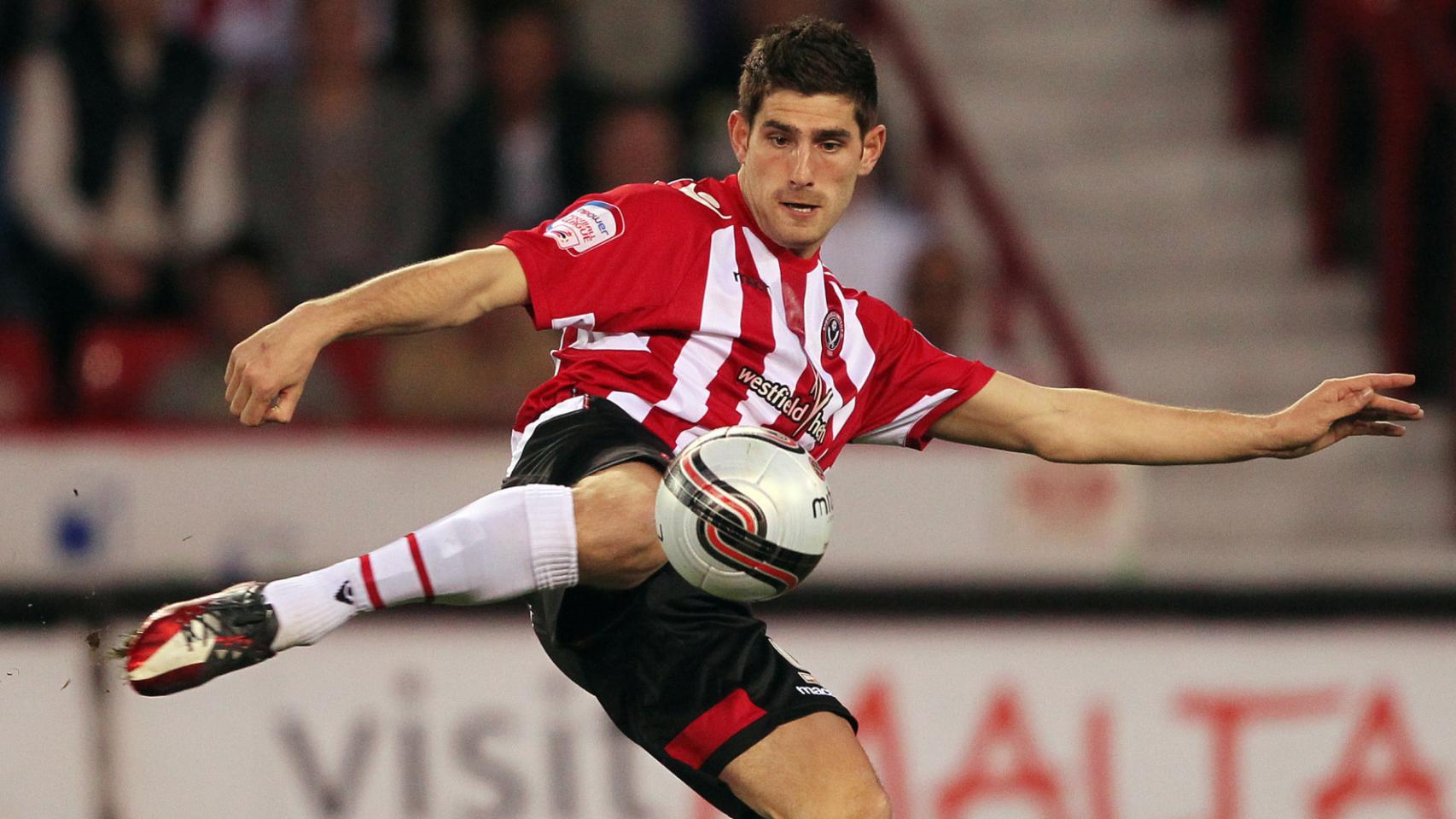 El gales Ched Evans en un encuentro con el Sheffield United.