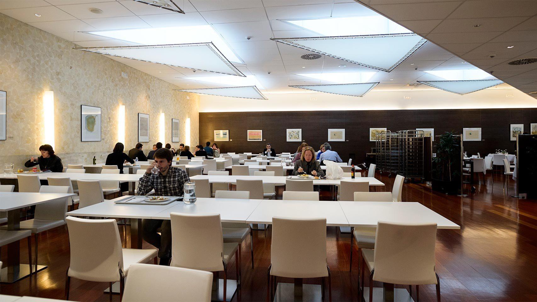 El comedor del Congreso, con menos actividad de la normal.
