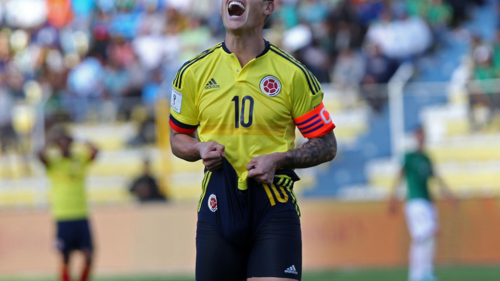James Rodríguez lamenta una ocasión en el encuentro ante bolivia.