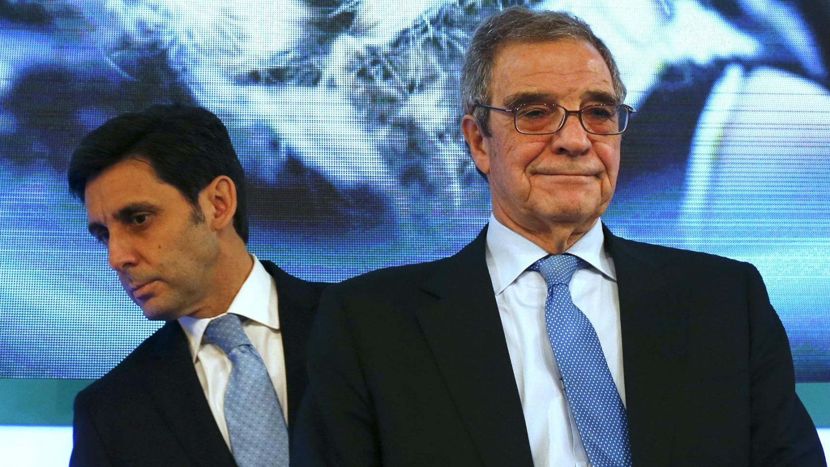 Alierta y Álvarez-Pallete, en un acto.