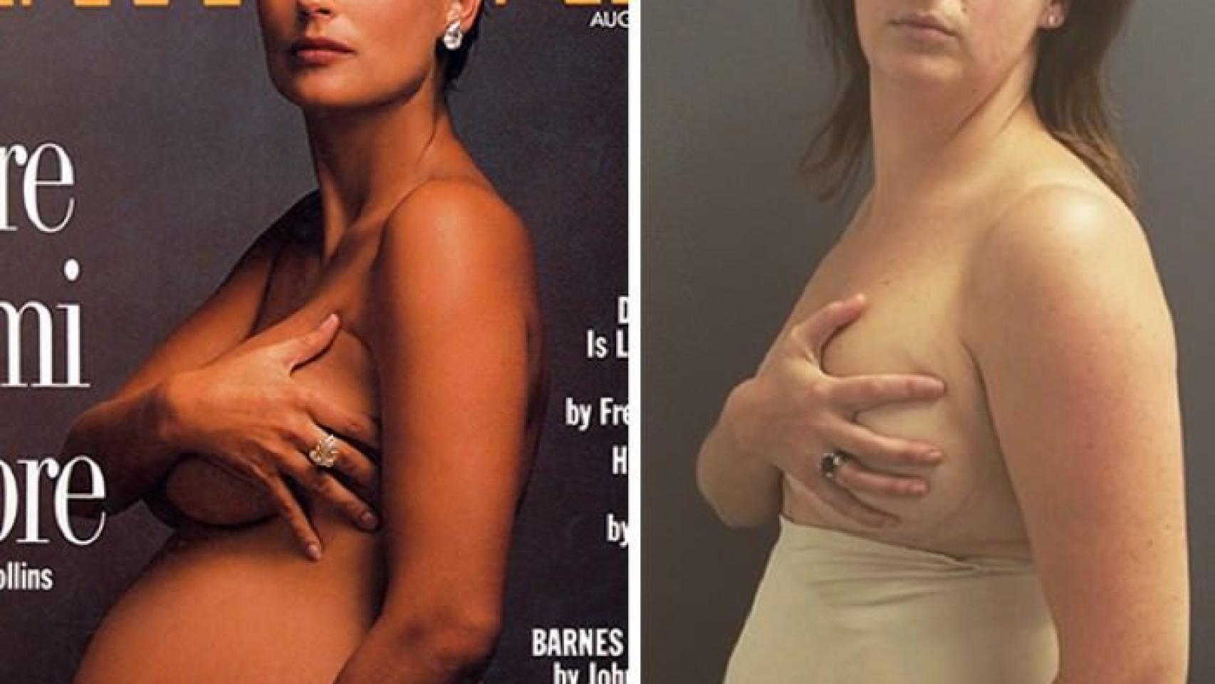 Celeste Barber intentado imitar a Demi Moore