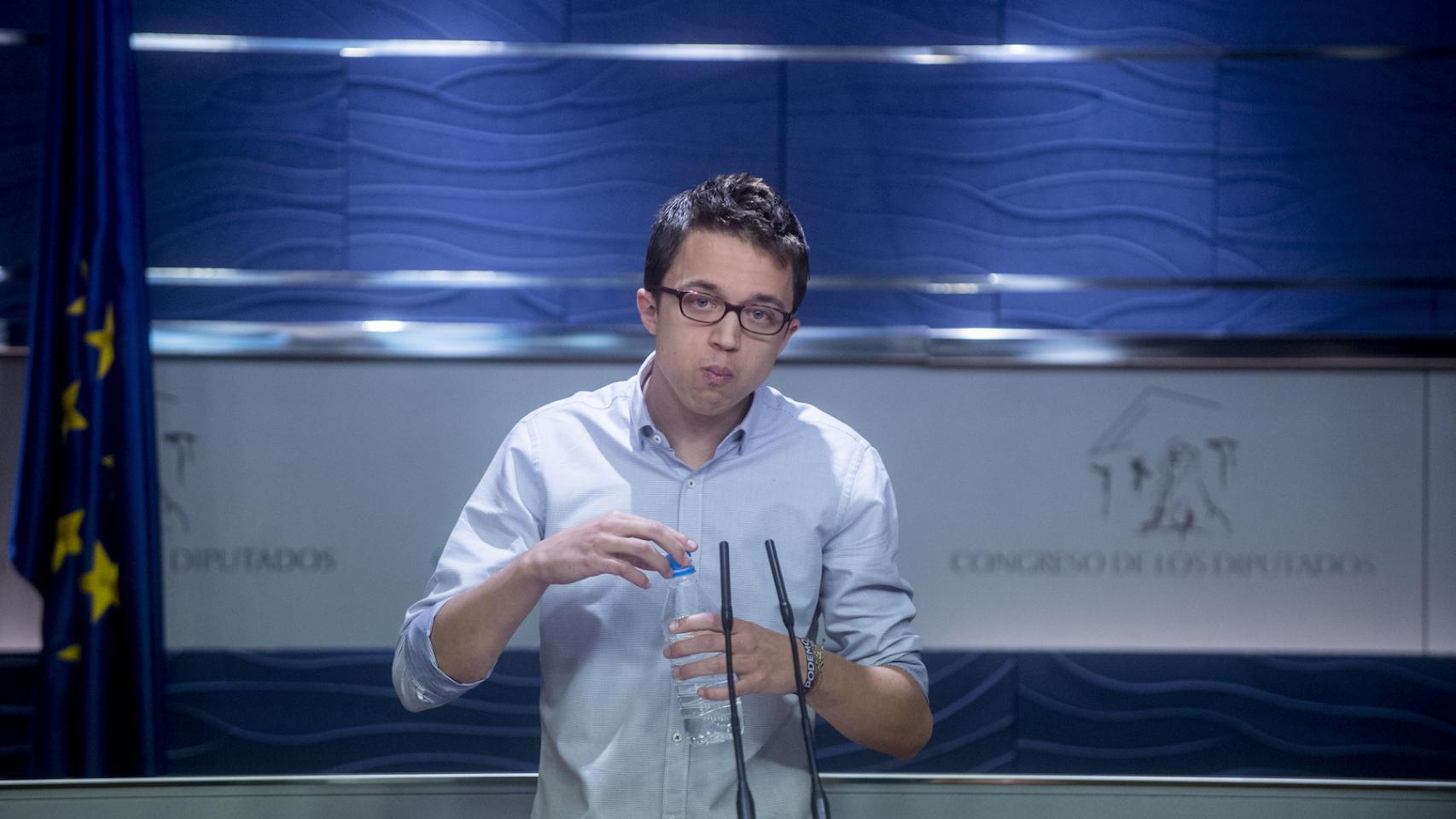 Íñigo Errejón, en su reaparición en el Congreso este martes.