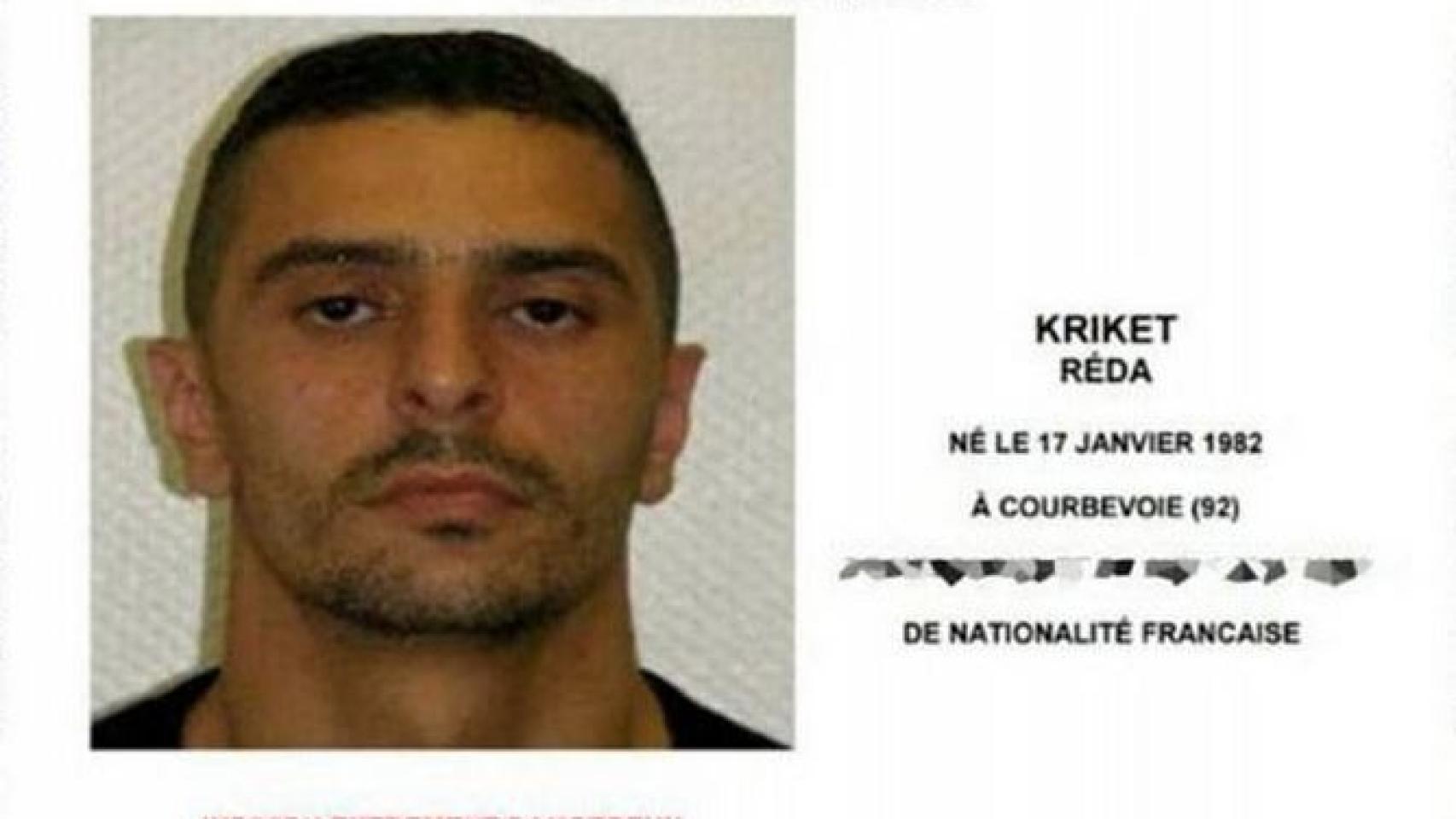 Ficha difundida por la Justicia gala sobre el arrestado