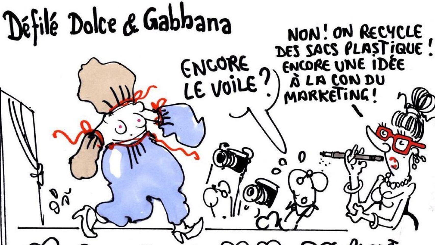 Otra viñeta que critica a las marcas que ofertan vestimentas islámicas.