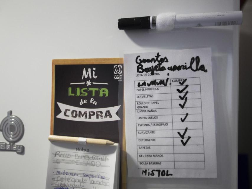 La lista de la compra.
