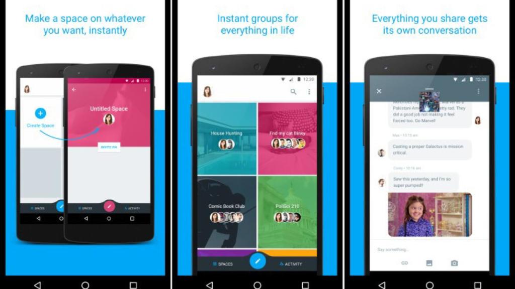 Google Spaces, un proyecto de aplicación de mensajería instantánea