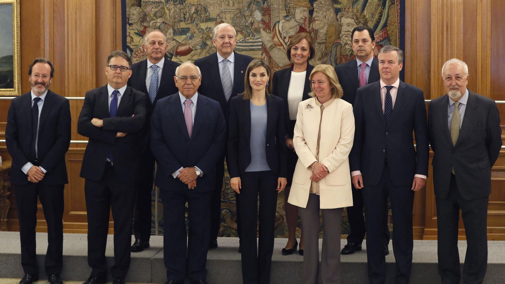 La reina Letizia recibió el jueves en Zarzuela a representantes de la Fundación de Ayuda Contra la Drogadicción.