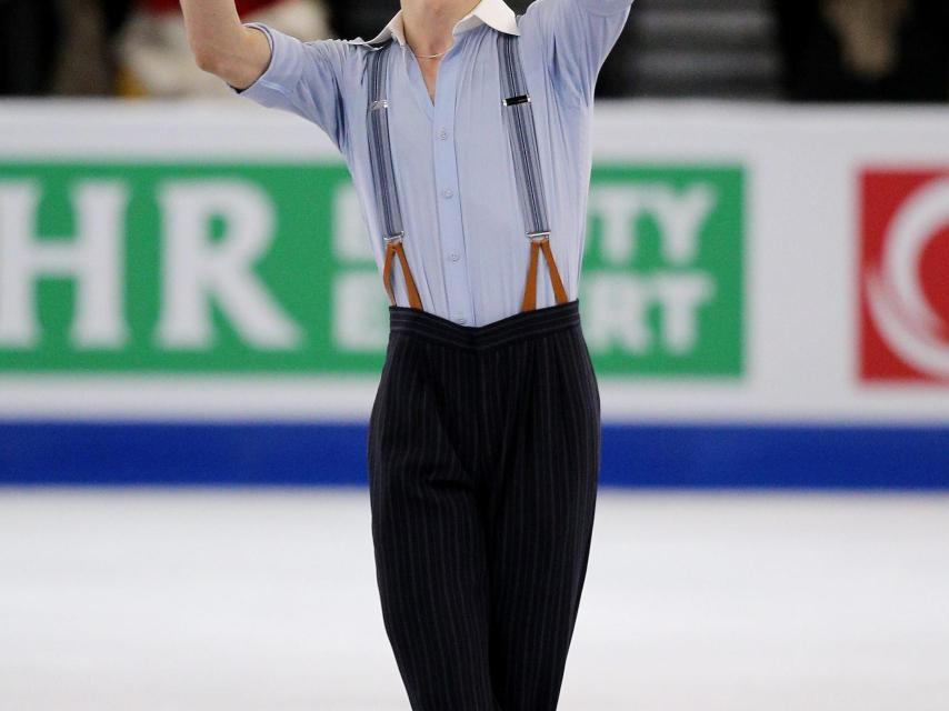 Javier Fernández durante el programa libre del Mundial de Boston.