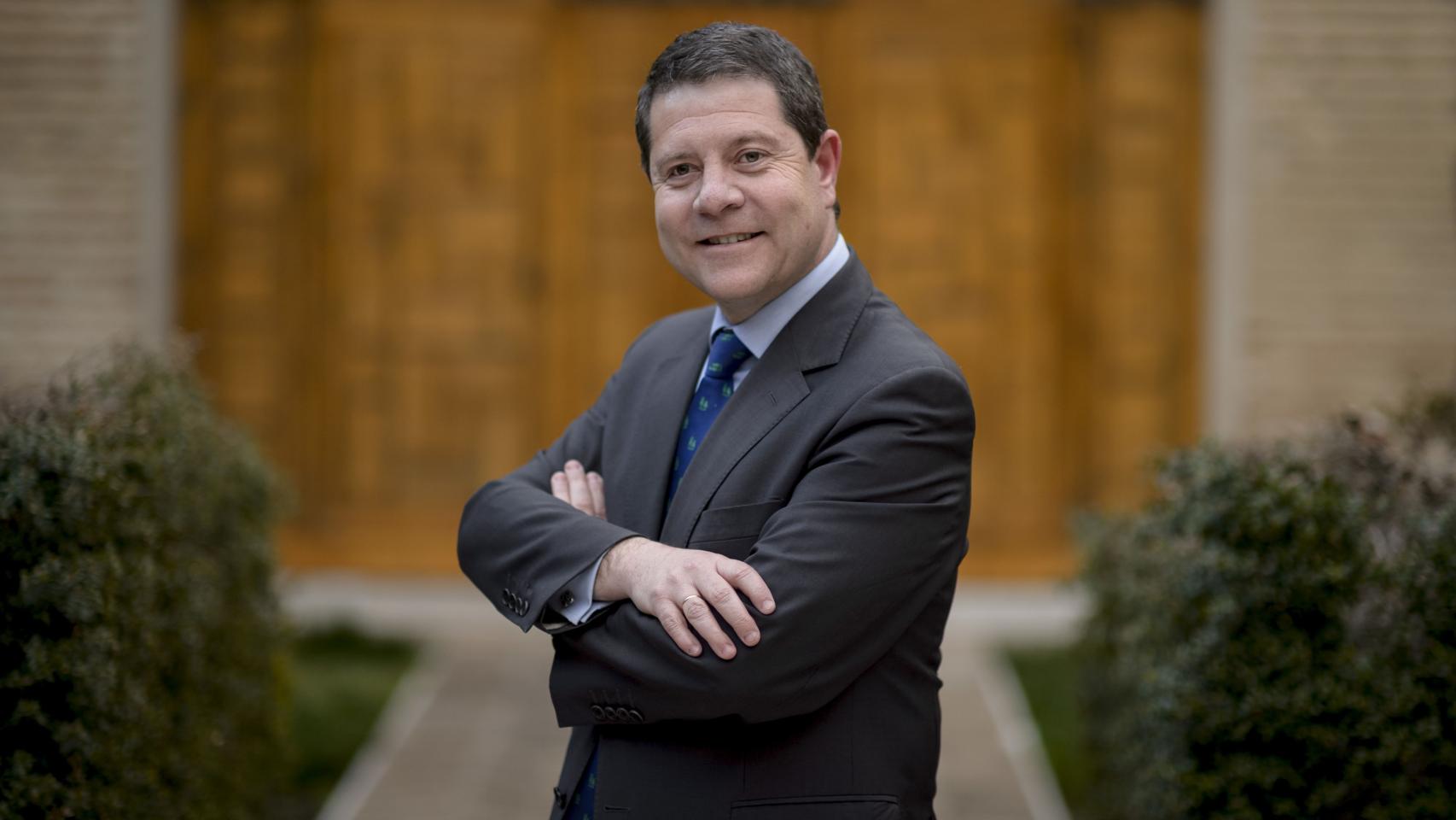 García-Page, durante la última entrevista concedida a EL ESPAÑOL.