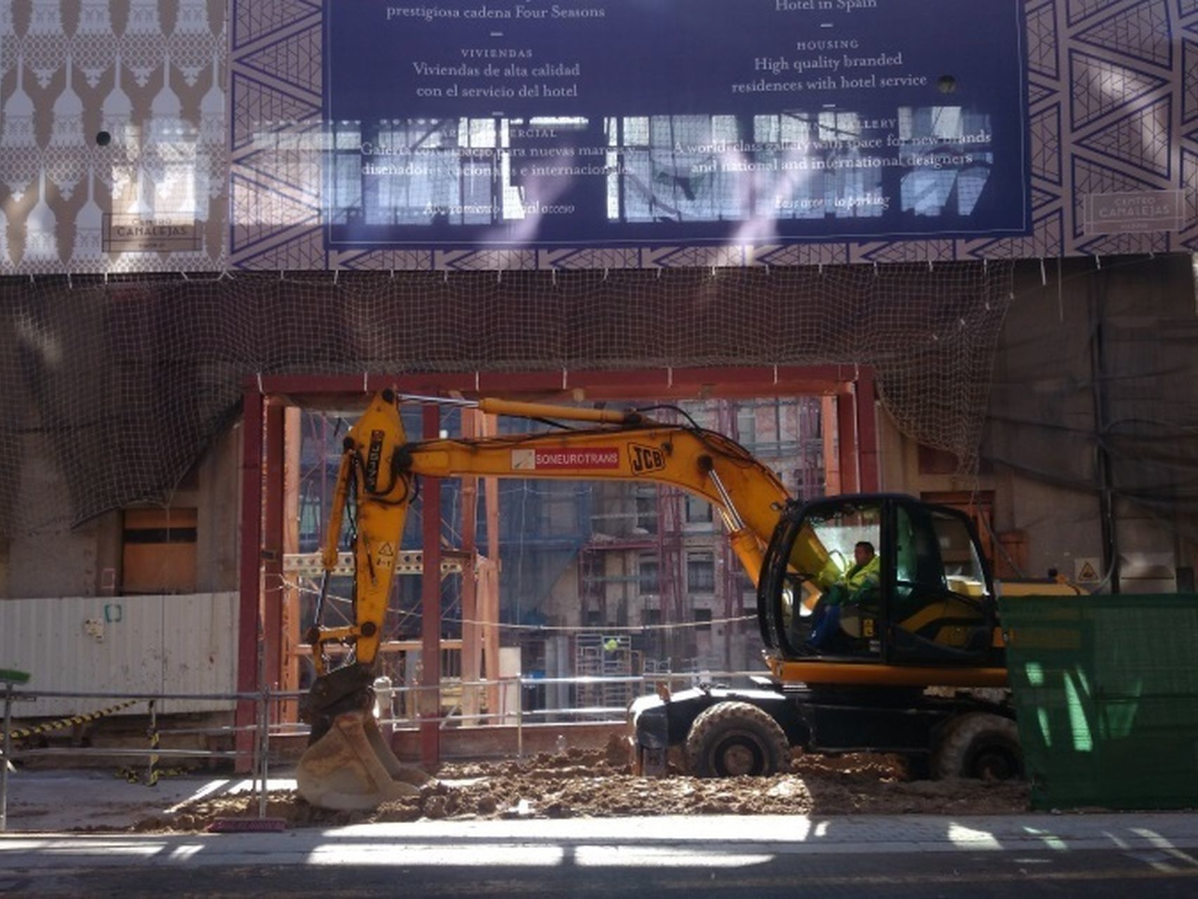 Restos de los edificios del conjunto de Canalejas, en Madrid.