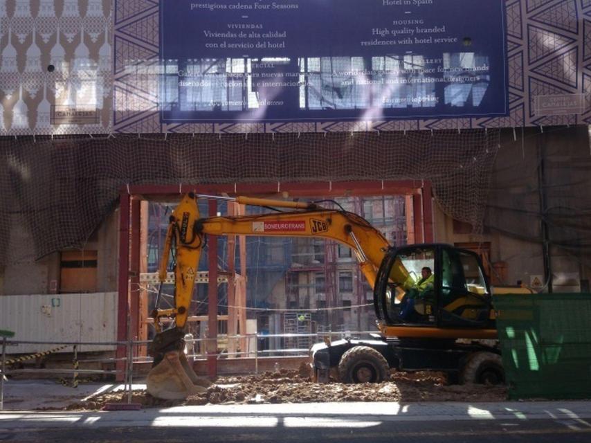 Restos de los edificios del conjunto de Canalejas, en Madrid.
