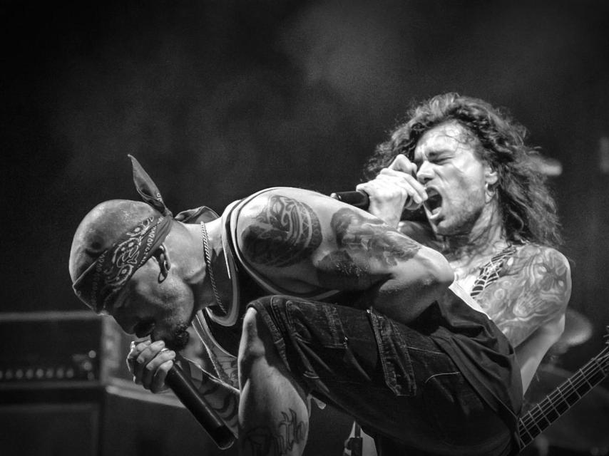 Leo Jiménez en pleno concierto