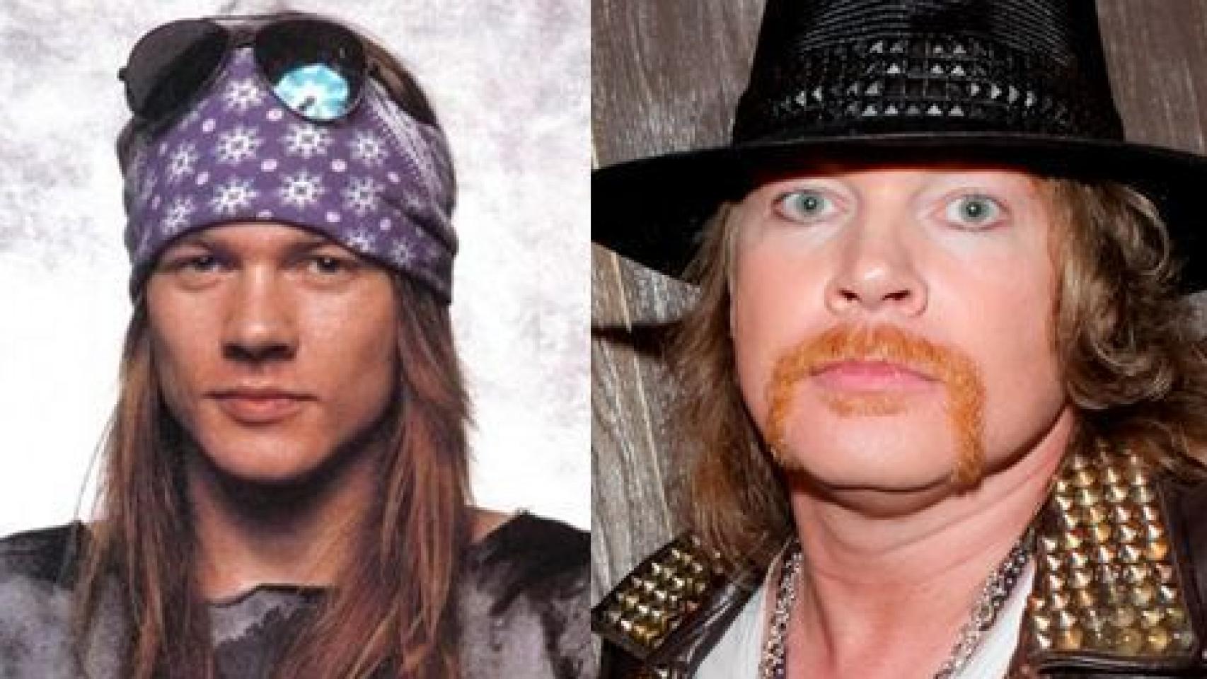 Axl Rose con Gun N' Roses y en la actualidad