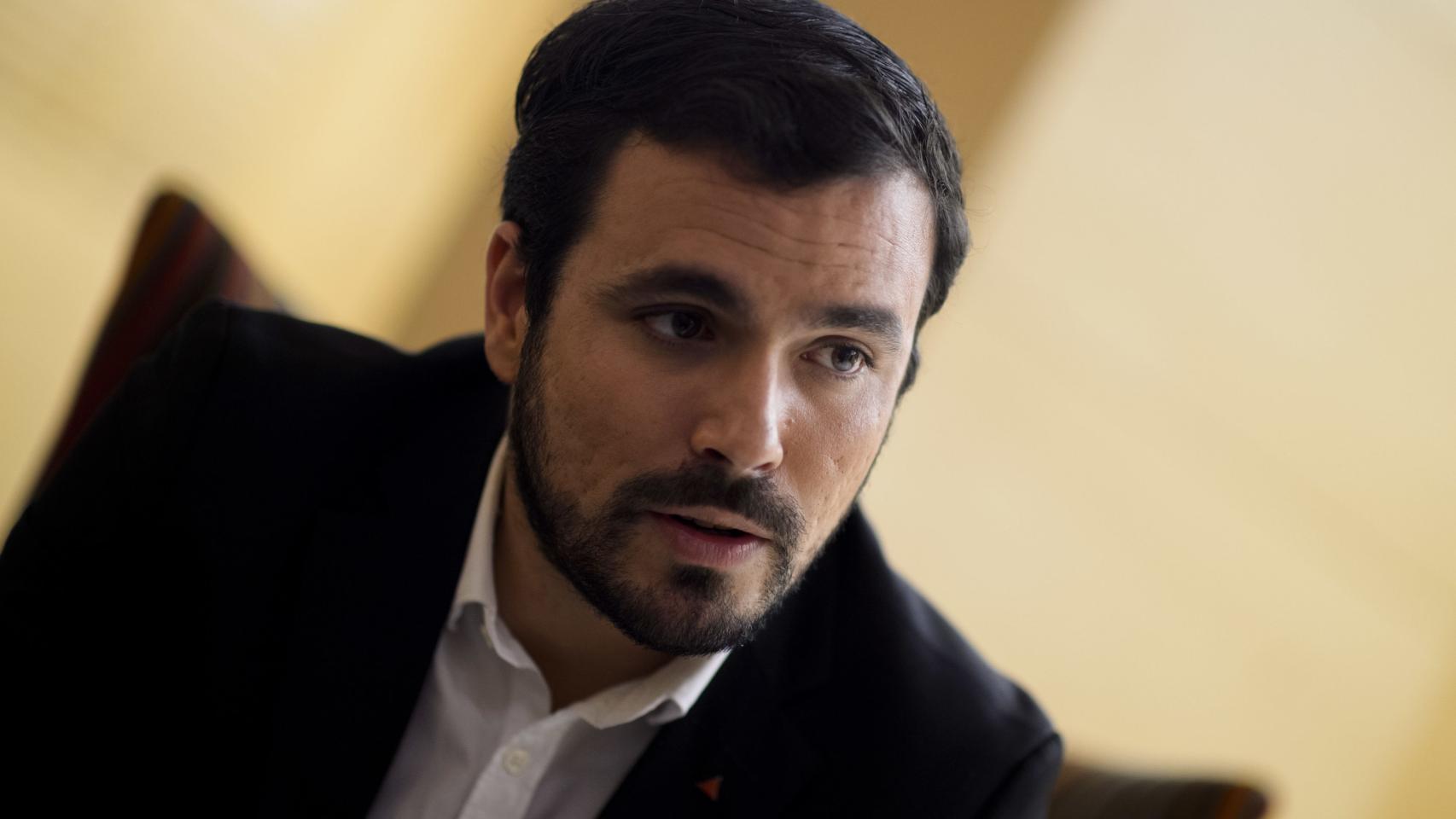 El portavoz de IU-UP en el Congreso, Alberto Garzón.